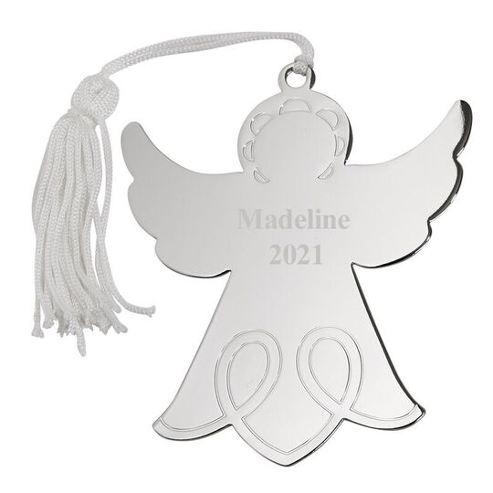 Personalized Angel Shaped Ornament with Tassel